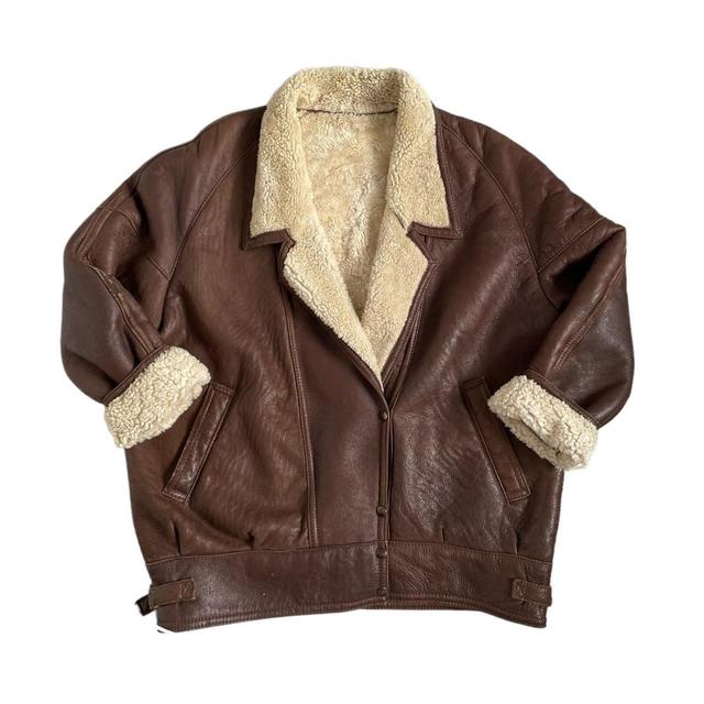Vintage shearling aviator jacket