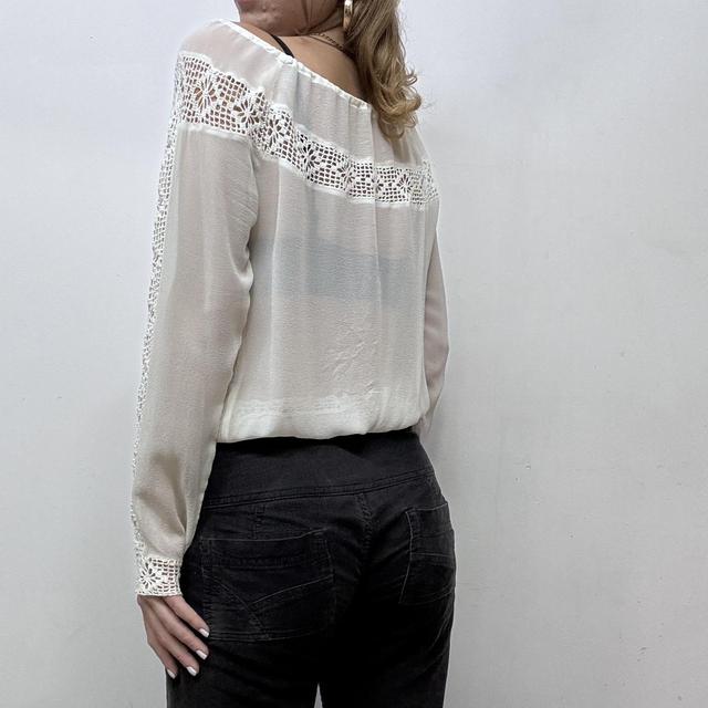 Sheer lace floaty blouse