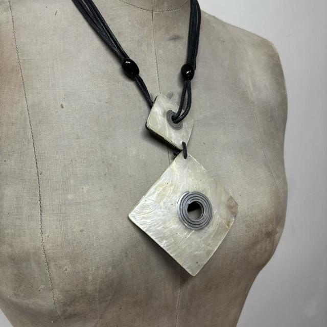 Chunky oversized square necklace