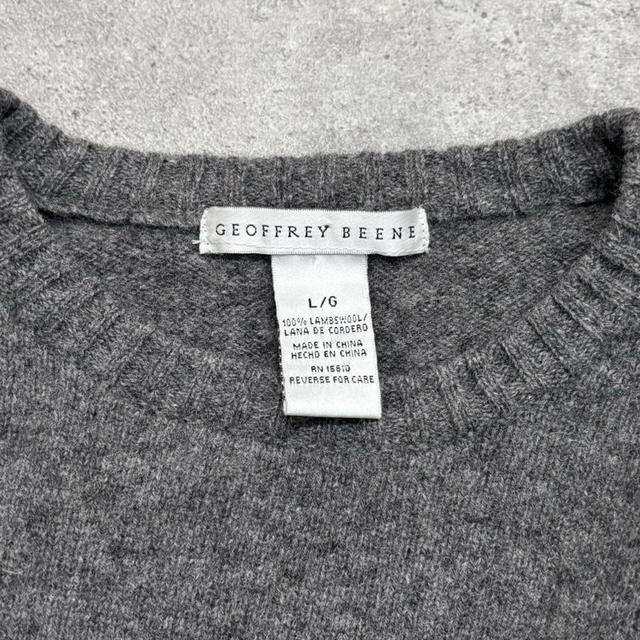 Wool knitted grey argyle jumper
