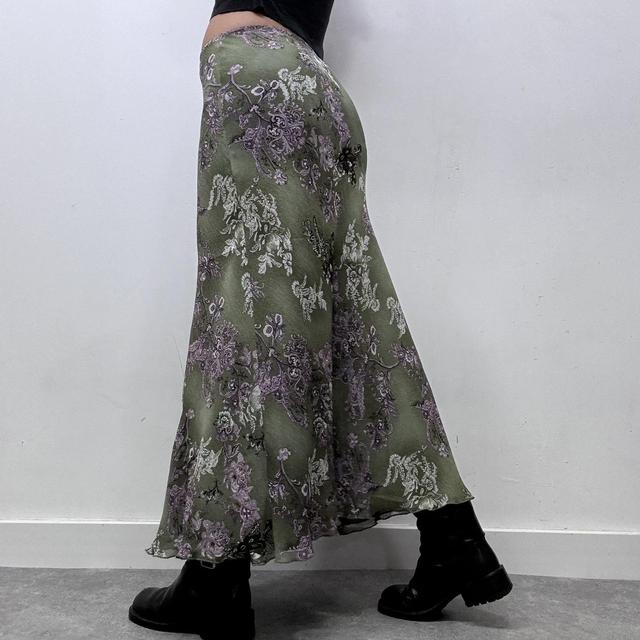 Paisley bias cut maxi skirt