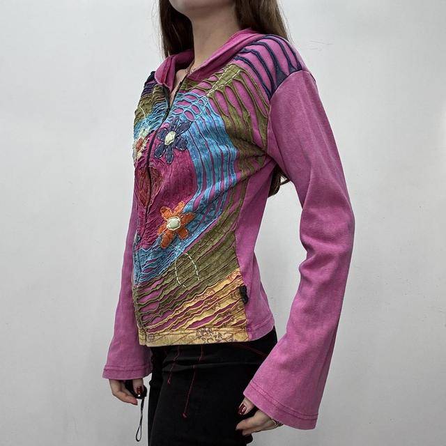 Flared hippie flower hoodie