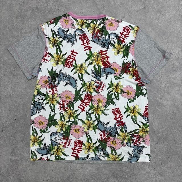 Graphic embroidered printed tshirt