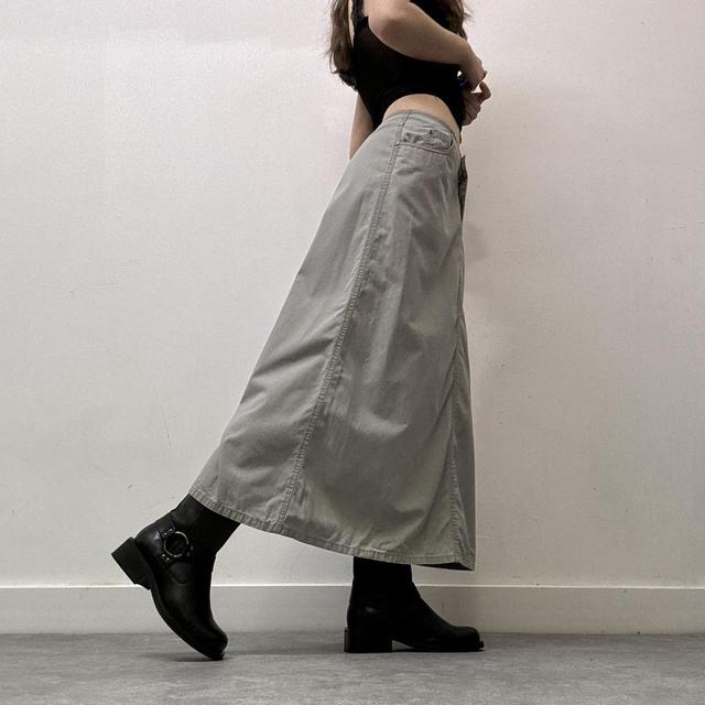Khaki aline maxi skirt