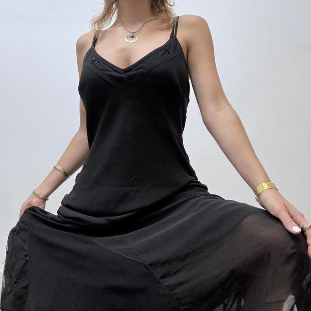 Black floaty maxi dress