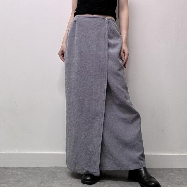 Checked gingham wrap skirt