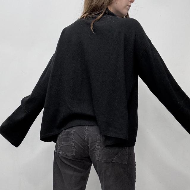 Black slouchy wool jumper