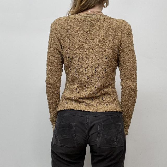 Lace brown crochet cardigan