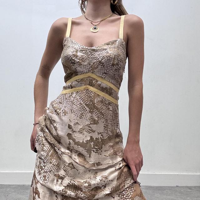 Brown silk layered bow back fairy dress