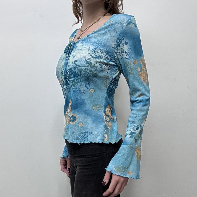 Flared fairy hippie paisley top