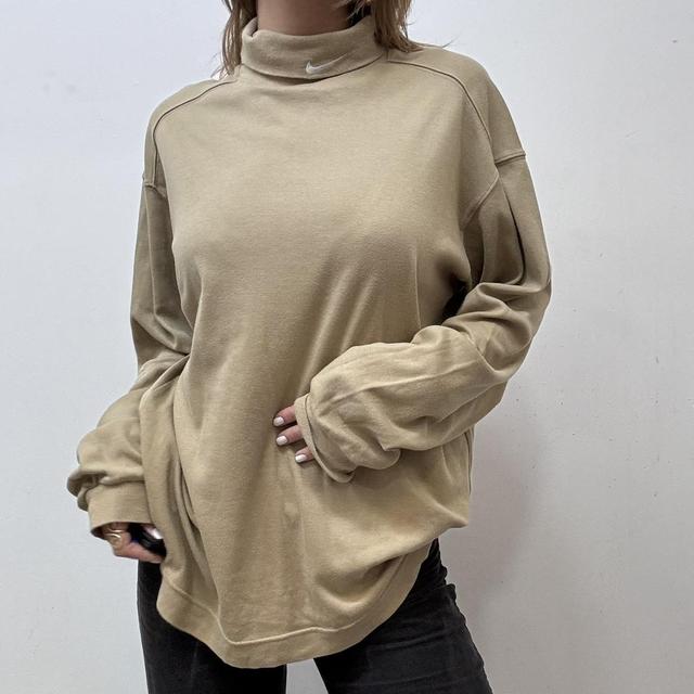 Tan nike roll neck sweater