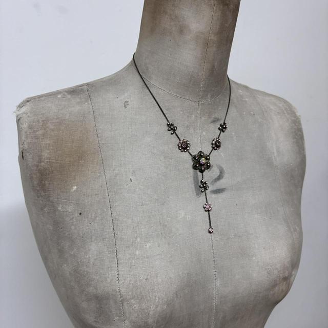 Drape boho fairy crystal necklace