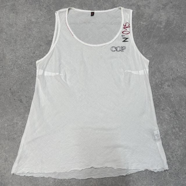 Cotton white cop copine vest