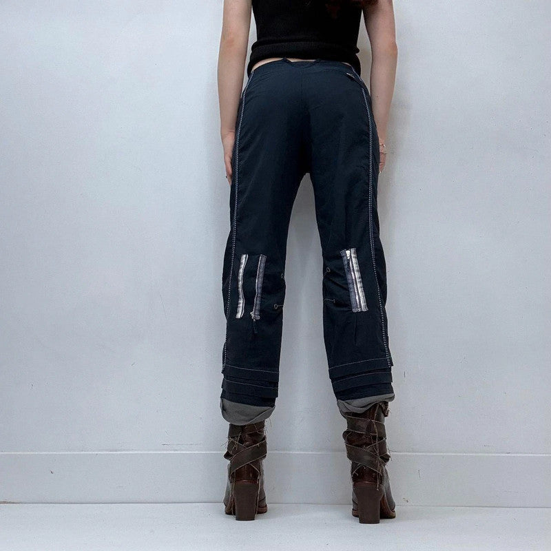 low-rise corset cropped pants