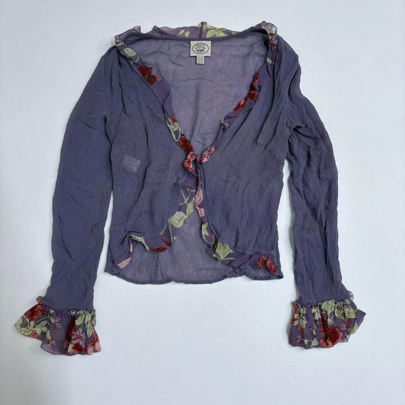 sheer crinkle silk fairy shirt