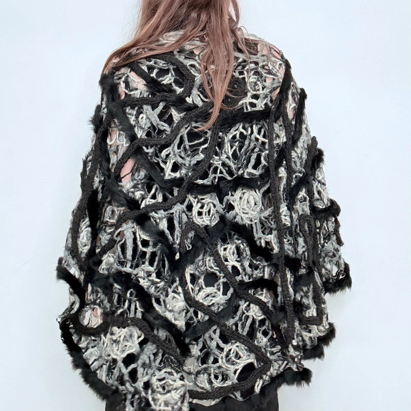 knitted grunge Save the Queen cape