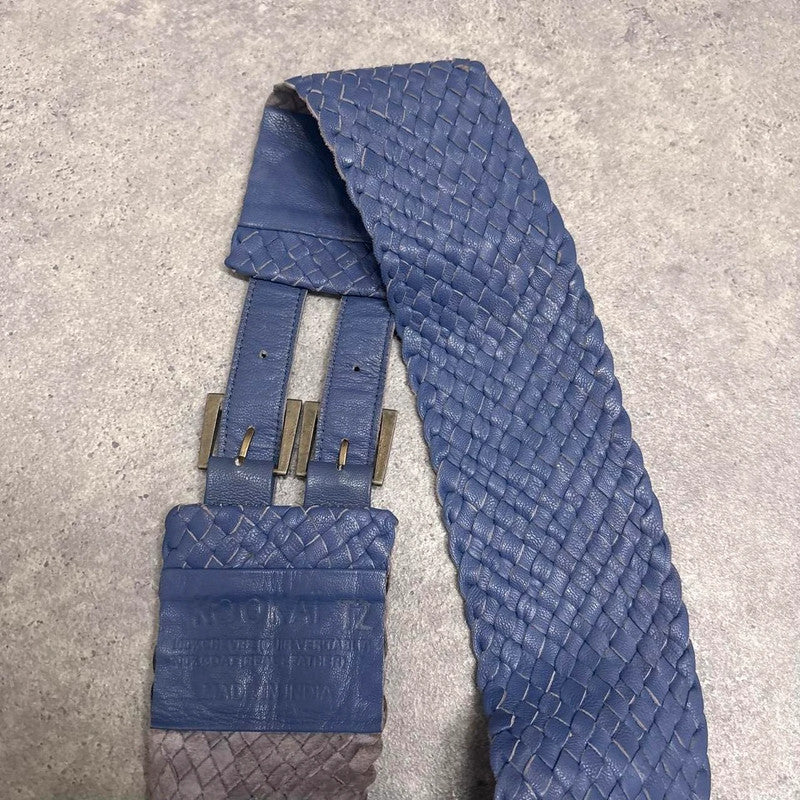 woven leather chunky belt