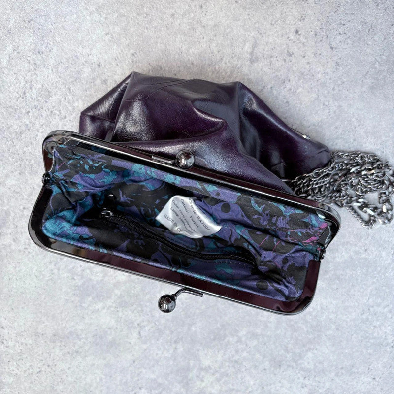 chain strap mini grunge clutch bag
