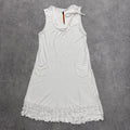 white cop copine ruffle midi dress