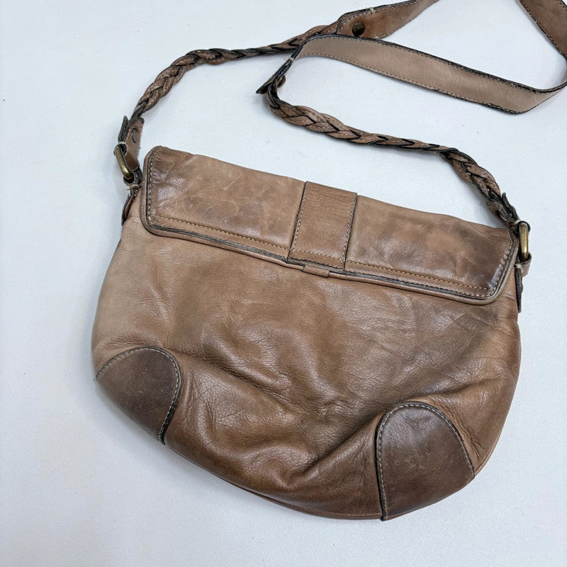 tan leather cross body bag