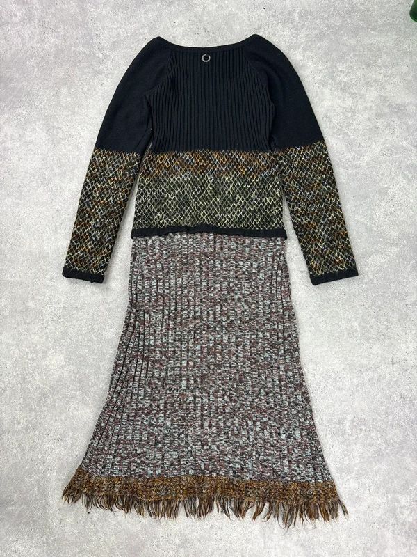 Save the Queen drop waist knitted tassel beaded dress