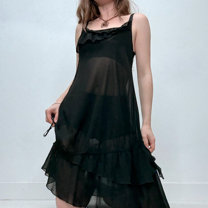 Cop Copine sheer black mini dress