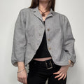 cropped pleated puff jacket