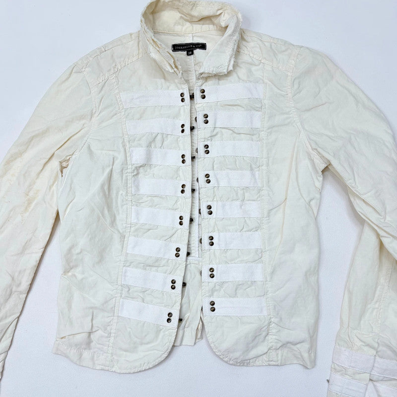 hook and eye fitted military jacket