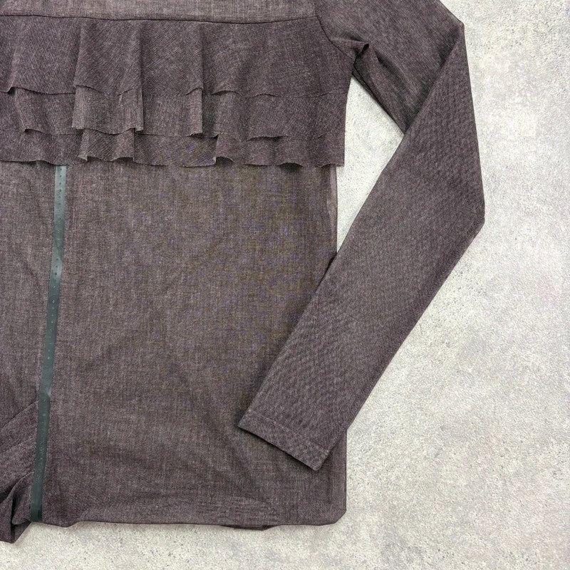 Brown Cop Copine long sleeve layered top