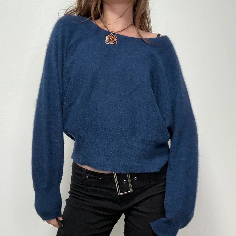 angora knitted slouchy batwing jumper
