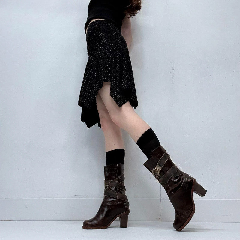 polka dot flutter mermaid skirt