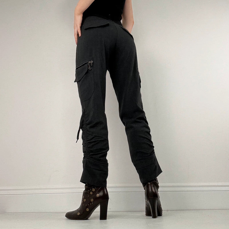 Cop Copine grey low rise gathered suit pants