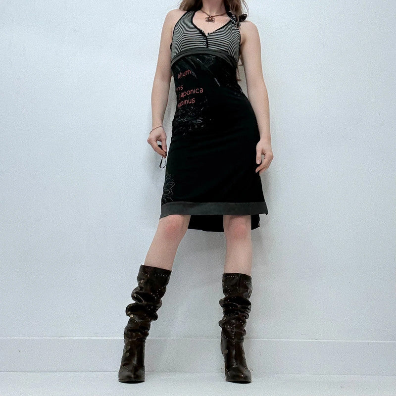 black striped Cop Copine midi dress
