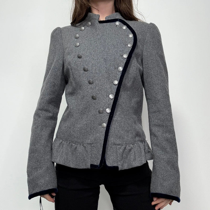 studded wool military napolionic jacket