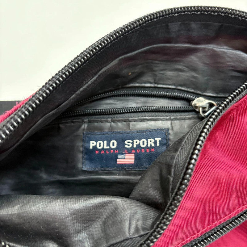 90s red Ralph Lauren polo sport bag