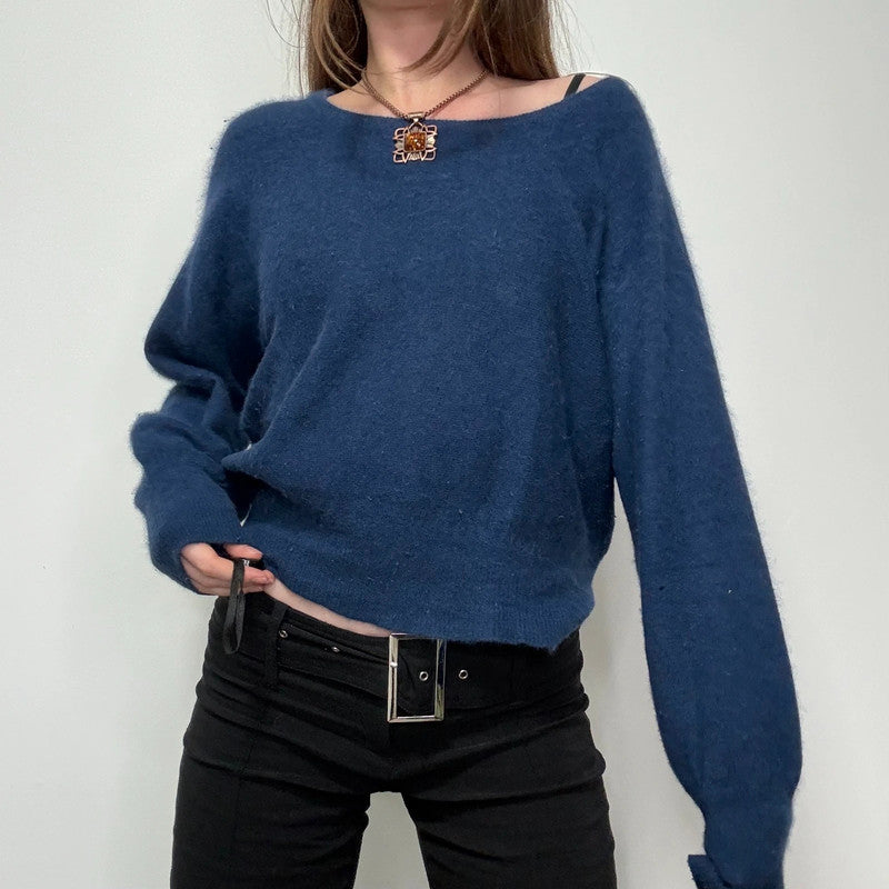 angora knitted slouchy batwing jumper