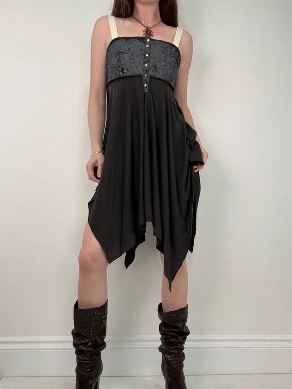 Cop Copine pleated flared grunge dress