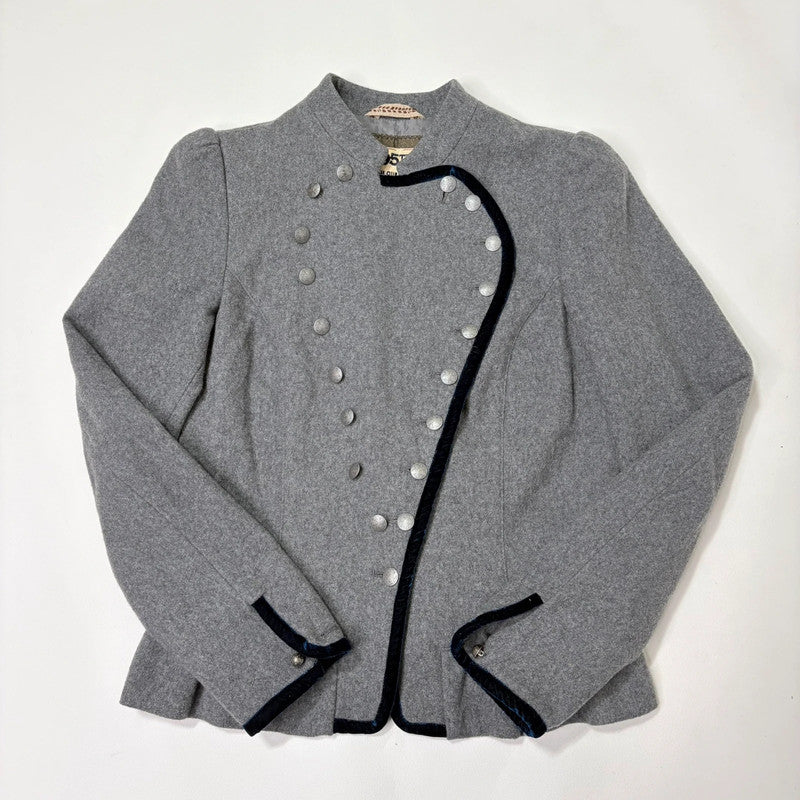 studded wool military napolionic jacket