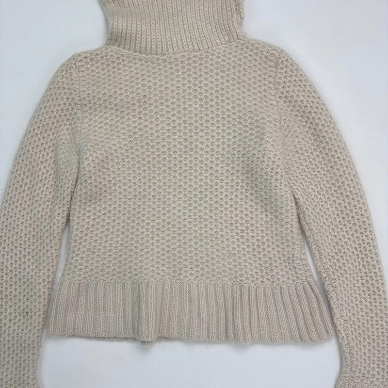 cream cashmere slouchy knit jumper
