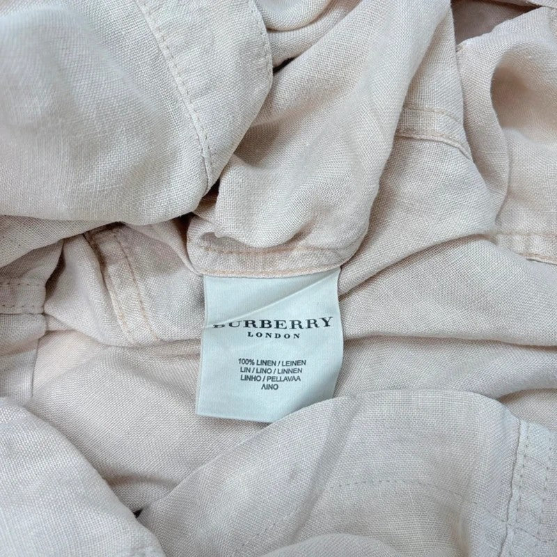 Linen cargo Burberry button through summer dress