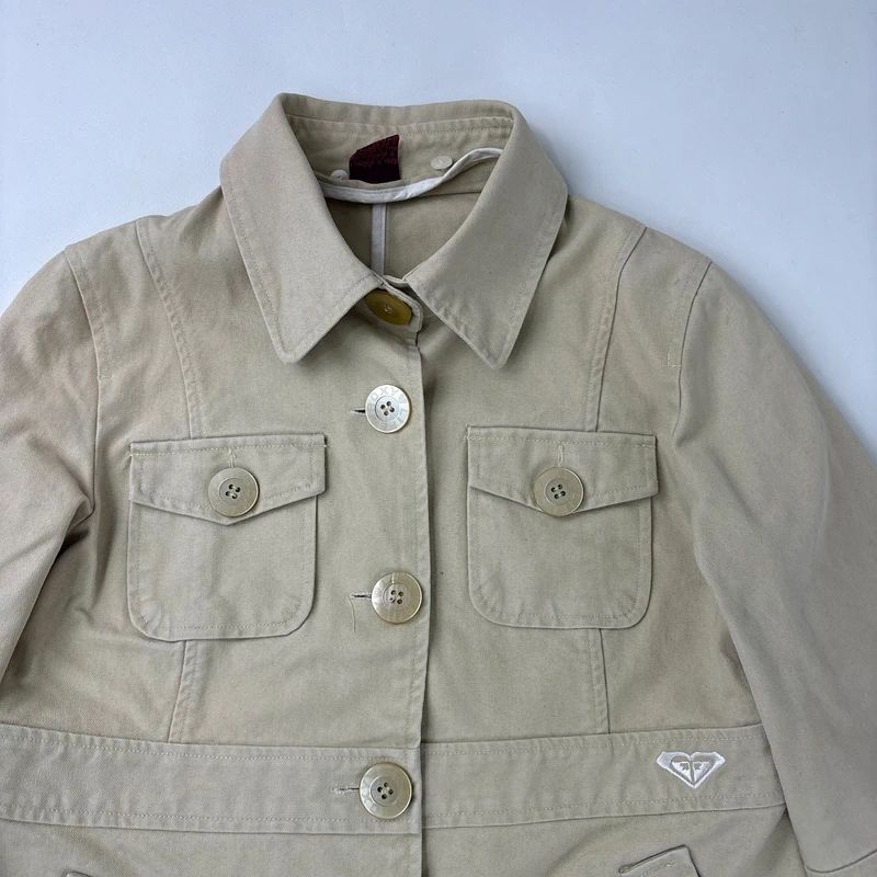 tan button canvas jacket