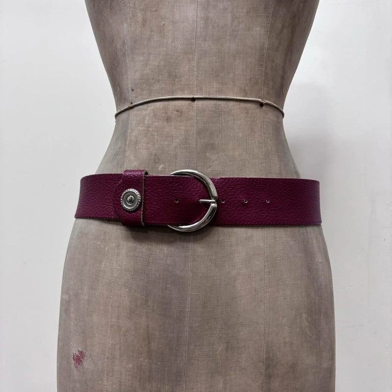 red leather chunky belt