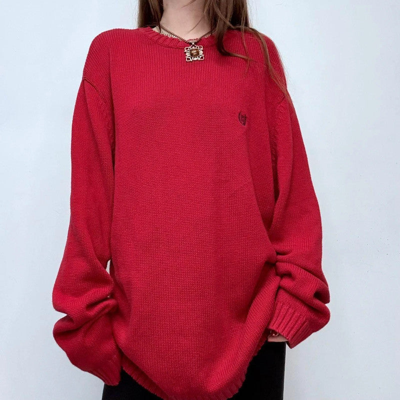 chunky slouchy knitted jumper