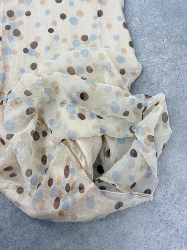 polkadot flared midi dress