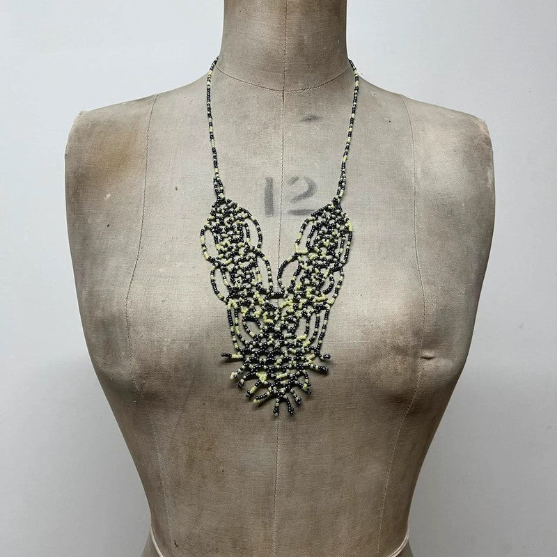 Beaded gothic chandiler necklace