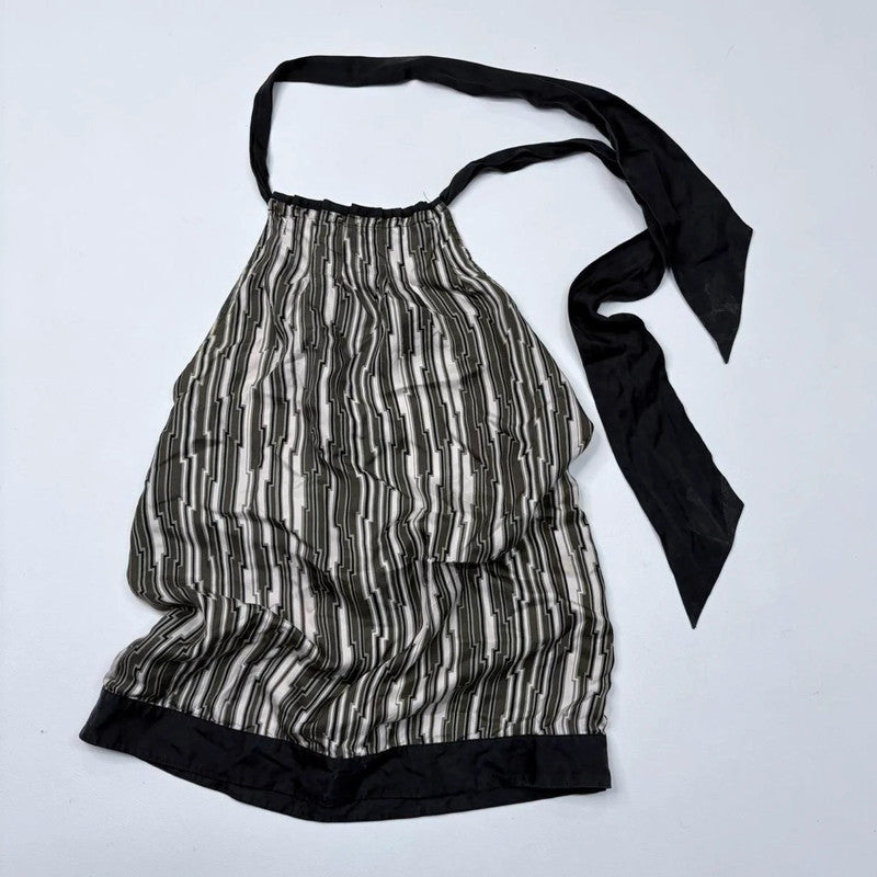 khaki silk halter cami