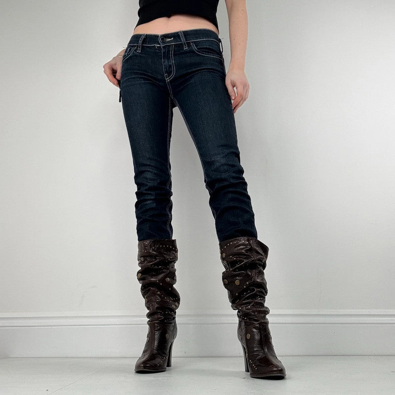 Dark wash denim diesel low rise jeans