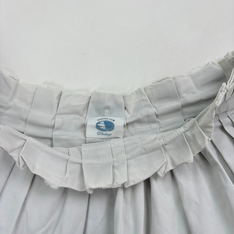 structured cotton pleated midi skirt