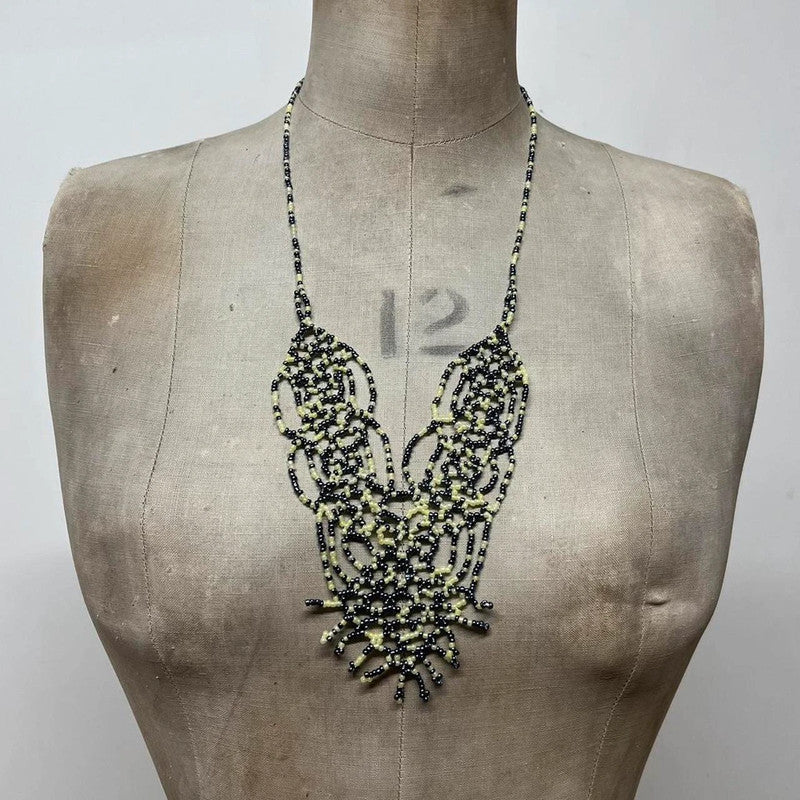 Beaded gothic chandiler necklace
