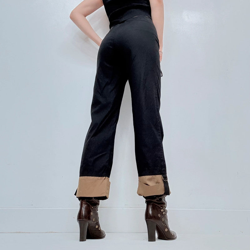 black cop copine flared trousers